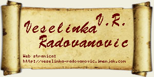 Veselinka Radovanović vizit kartica